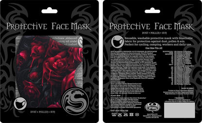 Spiral - BLOOD ROSE (Unisex Black Face Masks) One Size