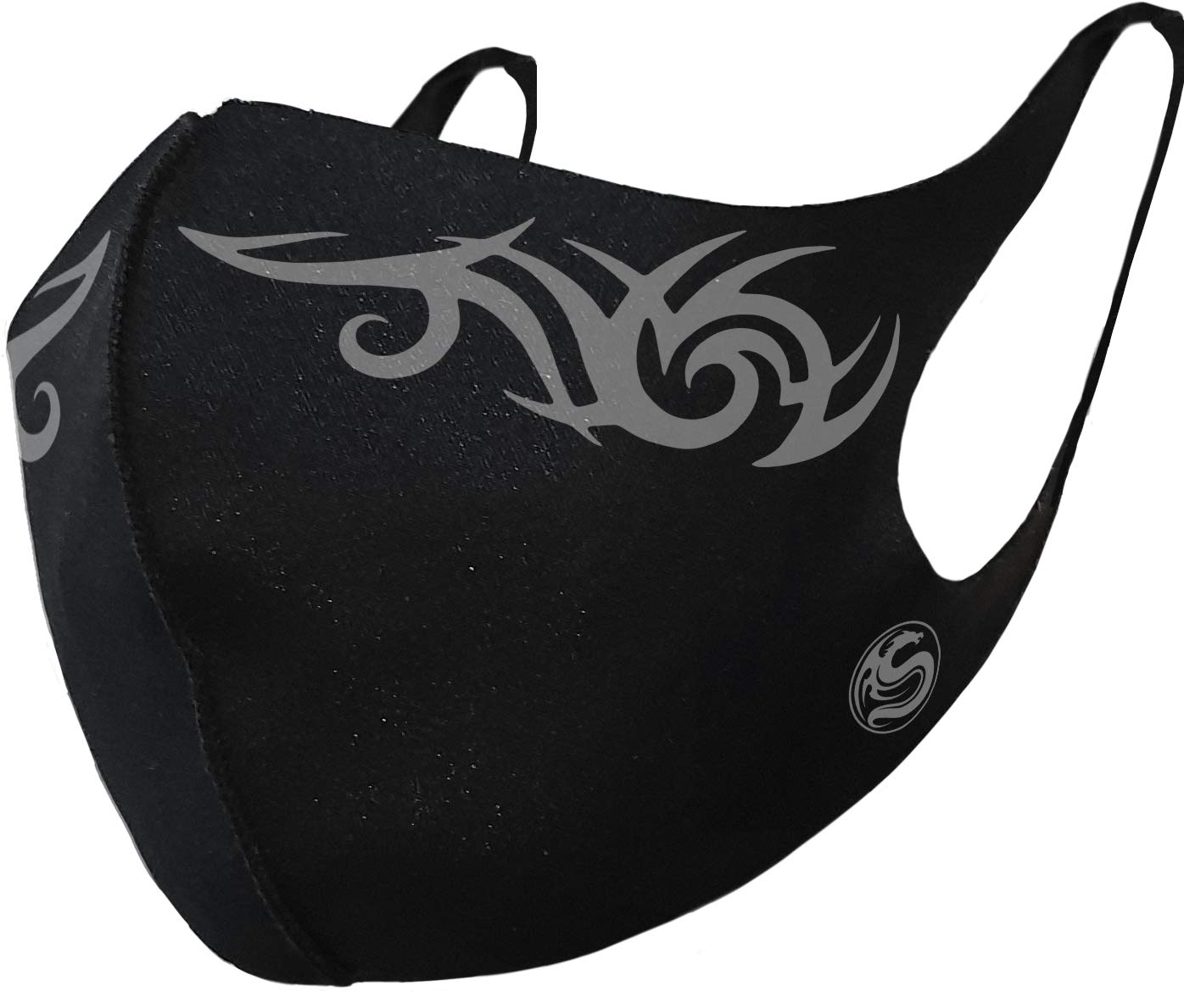 Spiral - TRIBAL MASK (Unisex Black Face Masks) One Size