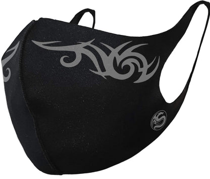 Spiral - TRIBAL MASK (Unisex Black Face Masks) One Size