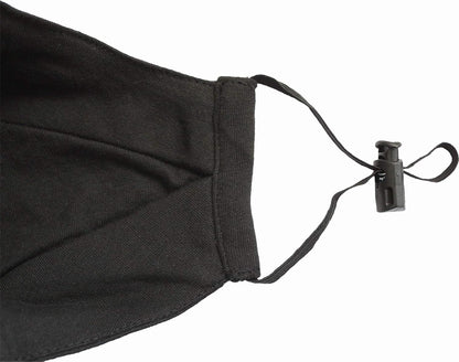 Spiral - ZIPPED MOUTH (Unisex Black Face Masks) One Size