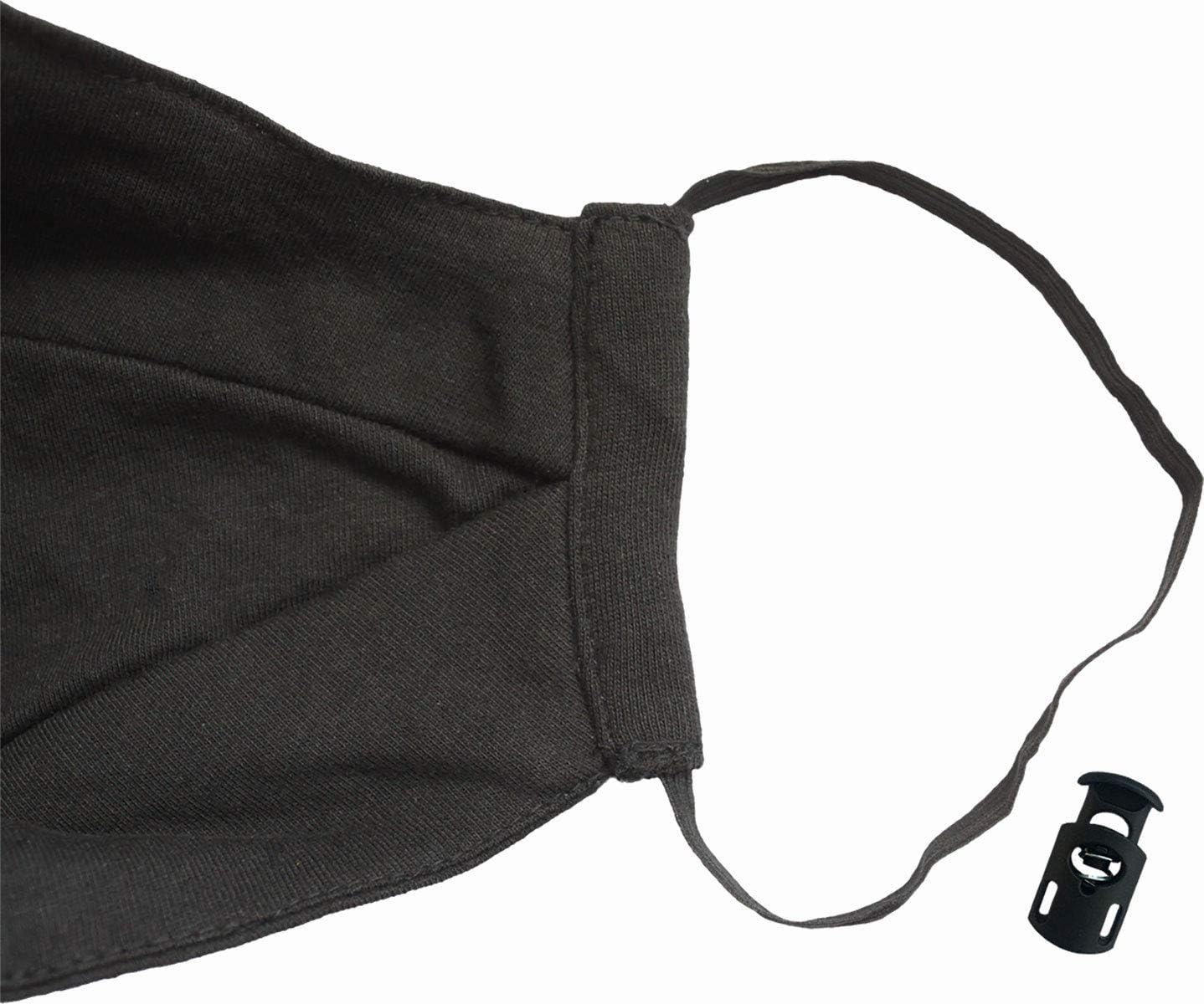 Spiral - ZIPPED MOUTH (Unisex Black Face Masks) One Size