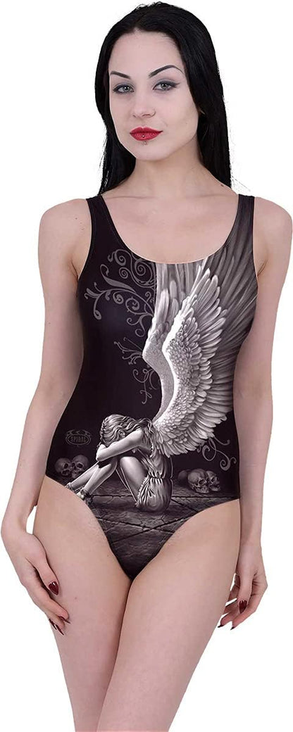 Spiral - Enslaved Angel - Allover Scoop Back Padded Swimsuit