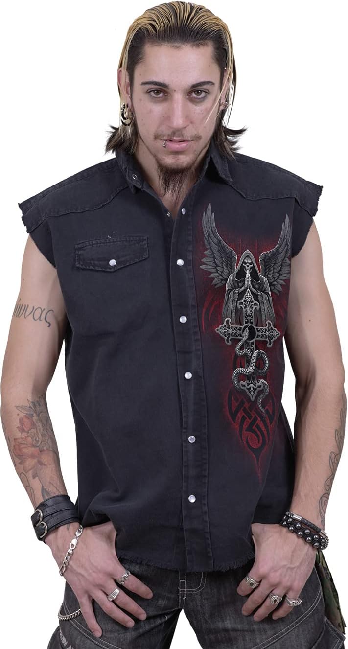 Spiral - THE DEAD (Unisex Black Casual Shirts) Large