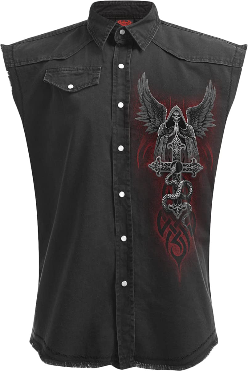 Spiral - THE DEAD (Unisex Black Casual Shirts) Large