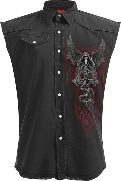 Spiral - THE DEAD (Unisex Black Casual Shirts) Large