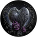 Spiral - Raven Heart - Glass Chopping Board (Circular) - L