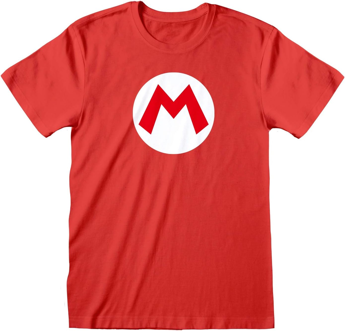 Nintendo Super Mario - Mario Badge (Unisex Red T-Shirt) Large