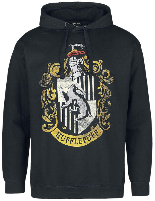 Harry Potter Hoodie Mens Hufflepuff Hooded Sweatshirt S Black
