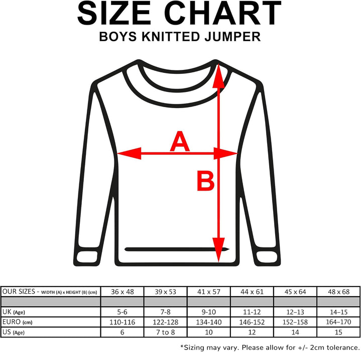 Popgear Boy's Harry Potter Gryffindor House Knitted Jumper Burgundy Sweaters