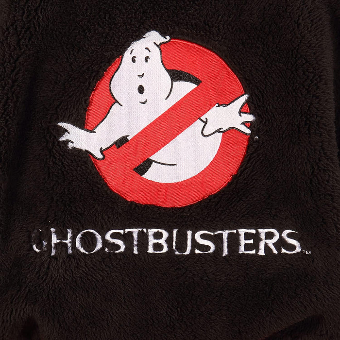 Heroes Inc. Ghostbusters Logo Bathrobe Black