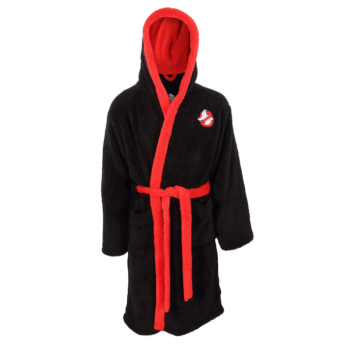 Heroes Inc. Ghostbusters Logo Bathrobe Black