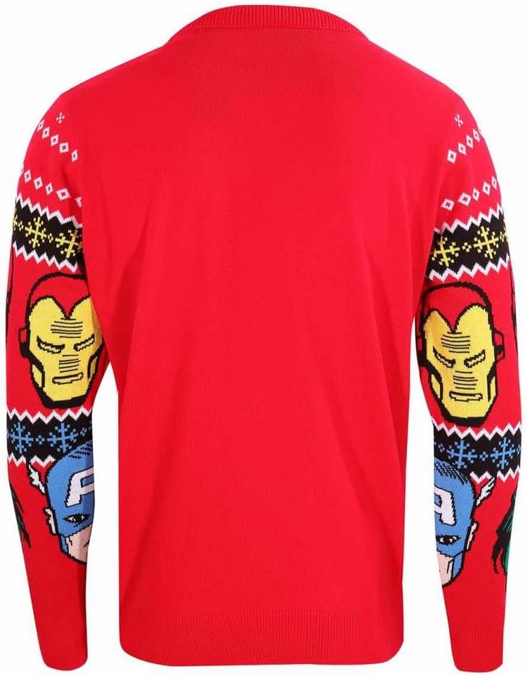 Marvel Unisex Adult Faces Knitted Sweatshirt