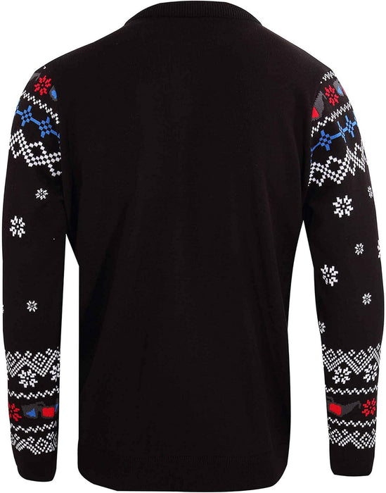 Gremlins Christmas Jumper Gizmo with Popcorn Official Unisex Ugly Sweater XXL Black