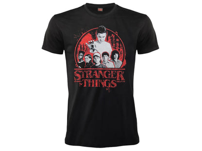 Fashion UK Unisex Camiseta Unisex para AdultoStranger Things Short Sleeve T-Shirt, Noir