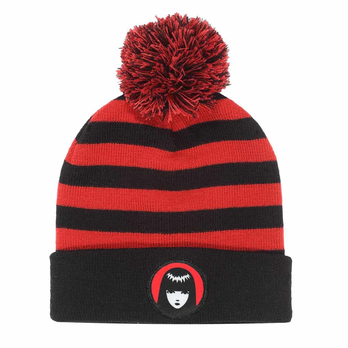 Emily The Strange - Striped Pom Beanie