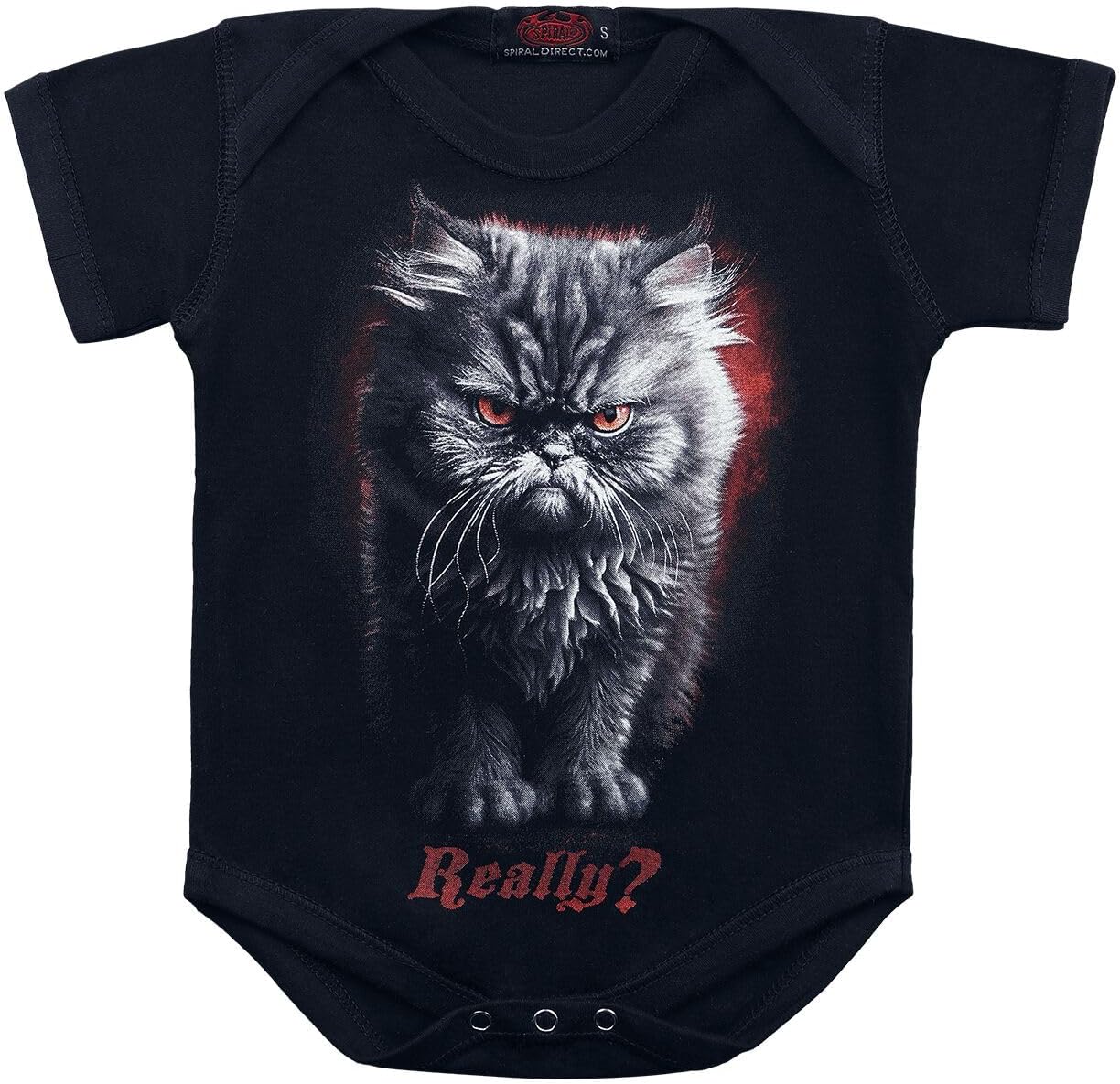Spiral - Anger Management - Baby Sleepsuit Black 9 Months Black