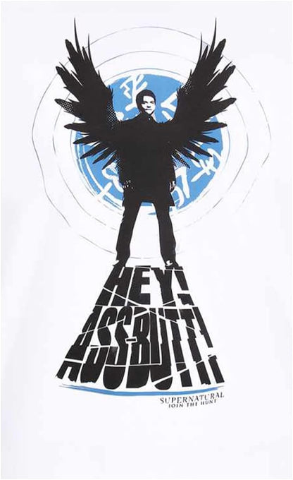 SUPERNATURAL - ASSBUTT (White Unisex T-Shirt) Medium