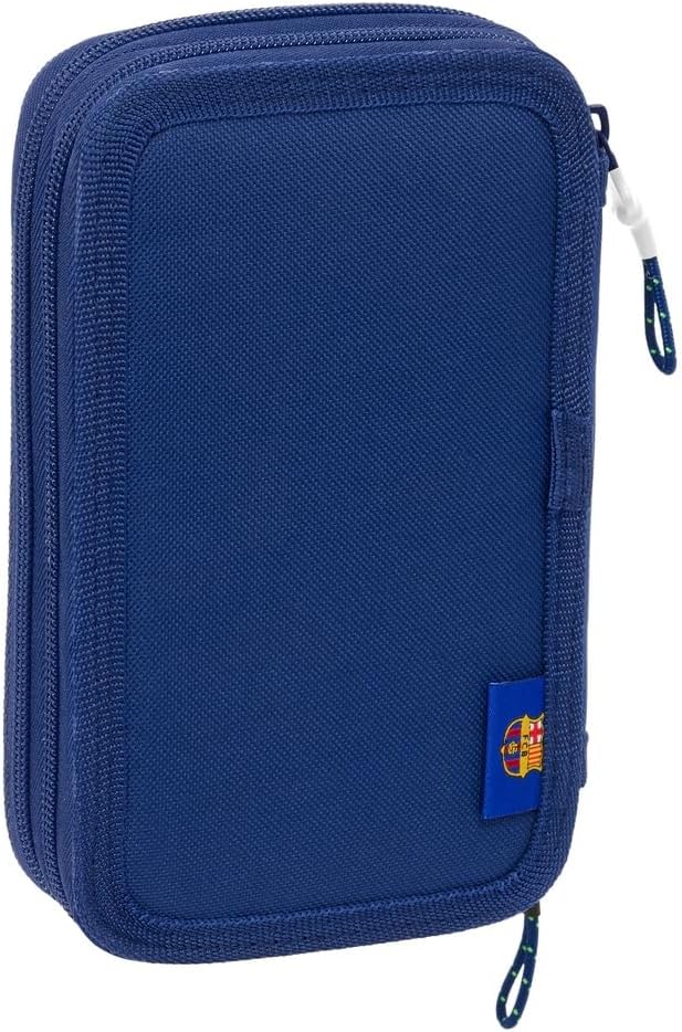 Safta F.C. BARCELONA NAVY BLUE – Children's School Pencil Case, Pencil Case with Colours, with 29 Tools Included, Ideal for Children from 5 to 14 Years, Comfortable and Versatile, Quality and