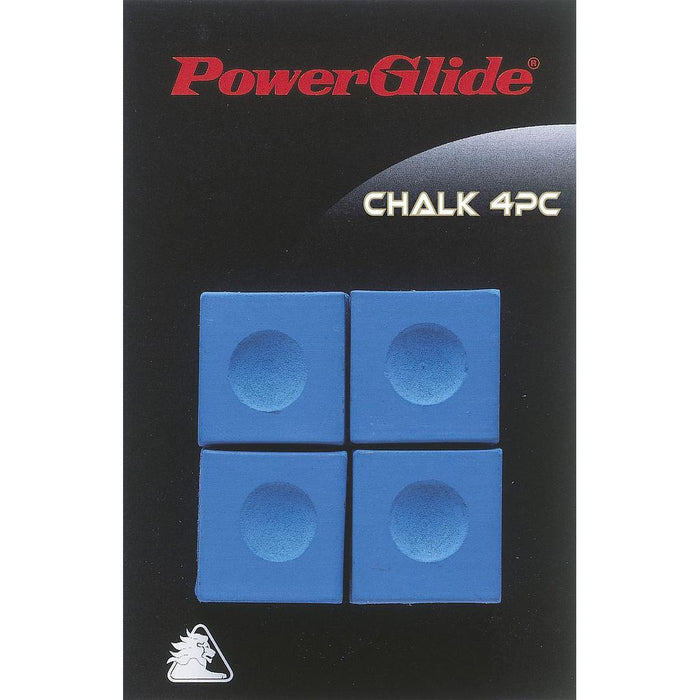 Powerglide Snooker Chalk (4 Pack) Blue Blue
