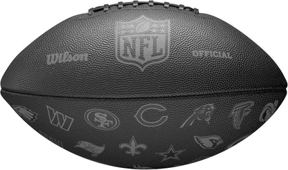 Wilson Pallone da Football NFL 32 Team, Con Camera D'Aria Con Blocco A Pressione, Allacciatura Classica, Look Elegante, Realizzato Con Materiali Robusti, Colore: Nero, Taglia Ufficiale