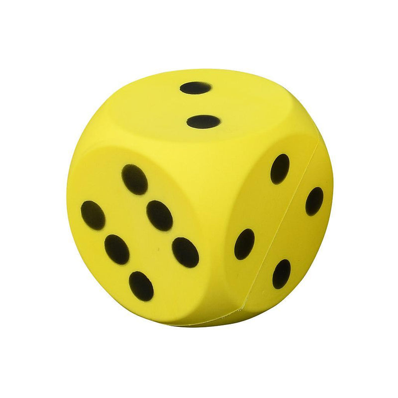 Uncoated Foam Dice Yellow Yellow