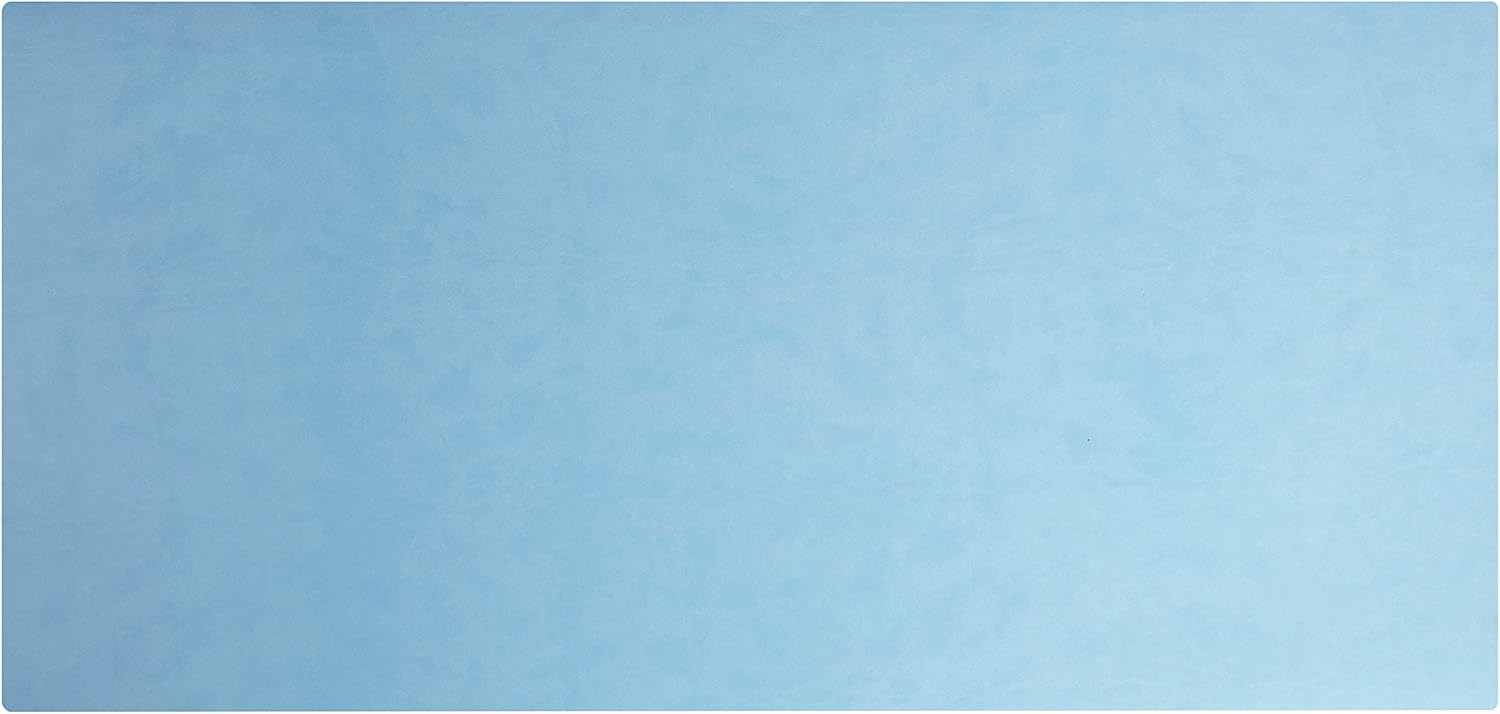 Exacompta - Ref. 29146E - 1 Protector suave para el hogar - de piel sintética bicolor - suave y resistente, alfombrilla de ratón - 40 x 80 cm - color marino/cielo - se entrega enrollado
