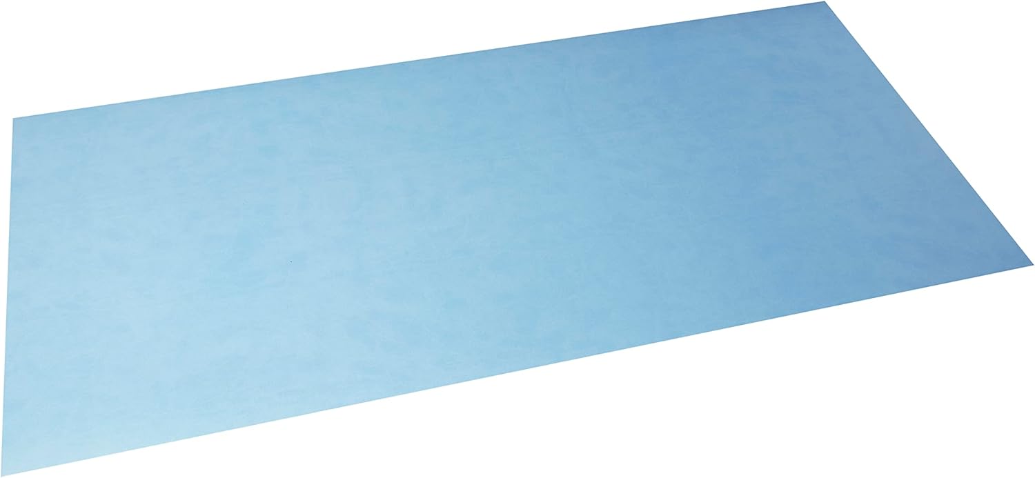 Exacompta - Ref. 29146E - 1 Protector suave para el hogar - de piel sintética bicolor - suave y resistente, alfombrilla de ratón - 40 x 80 cm - color marino/cielo - se entrega enrollado