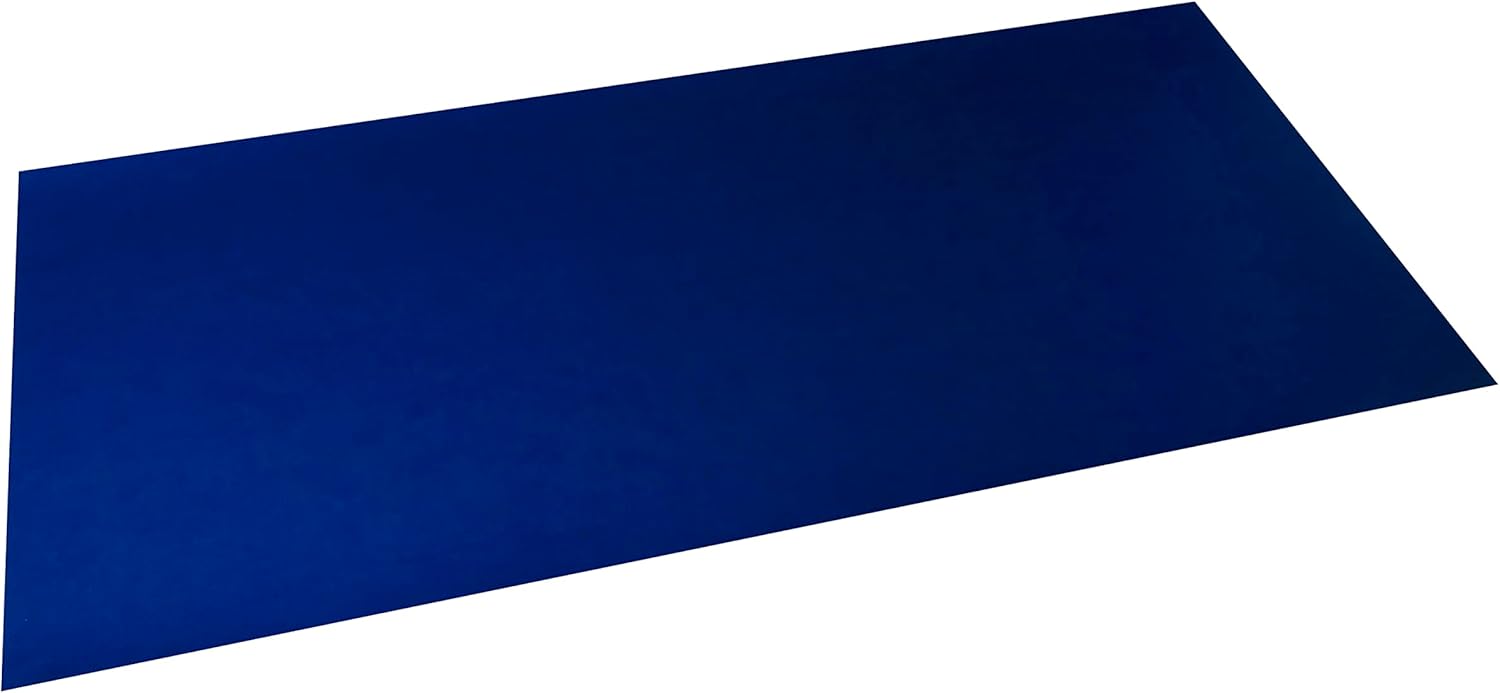 Exacompta - Ref. 29146E - 1 Protector suave para el hogar - de piel sintética bicolor - suave y resistente, alfombrilla de ratón - 40 x 80 cm - color marino/cielo - se entrega enrollado