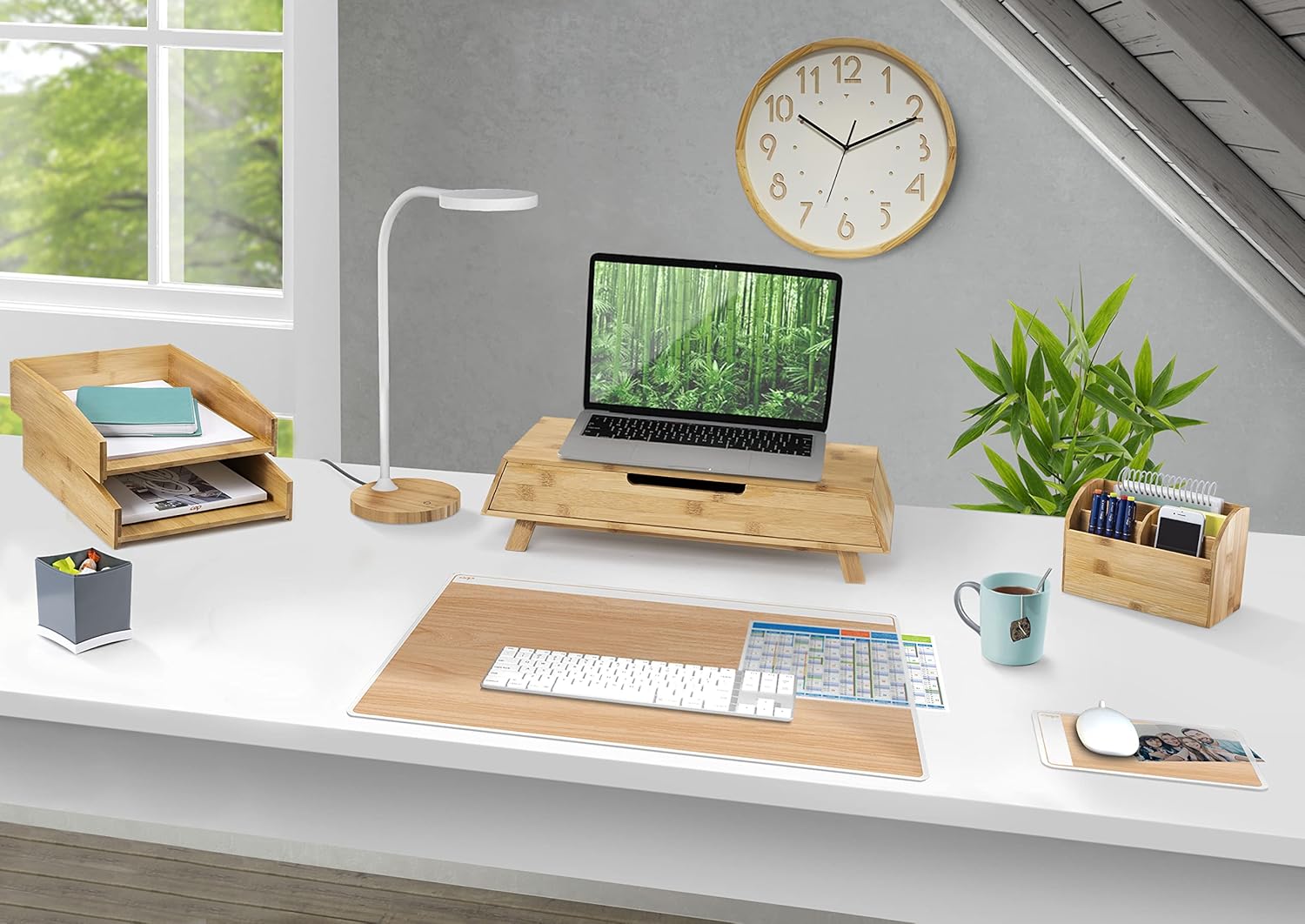 CEP Silva by Cep Bamboo Desk Organiser With 5 Compartments - 2240020301