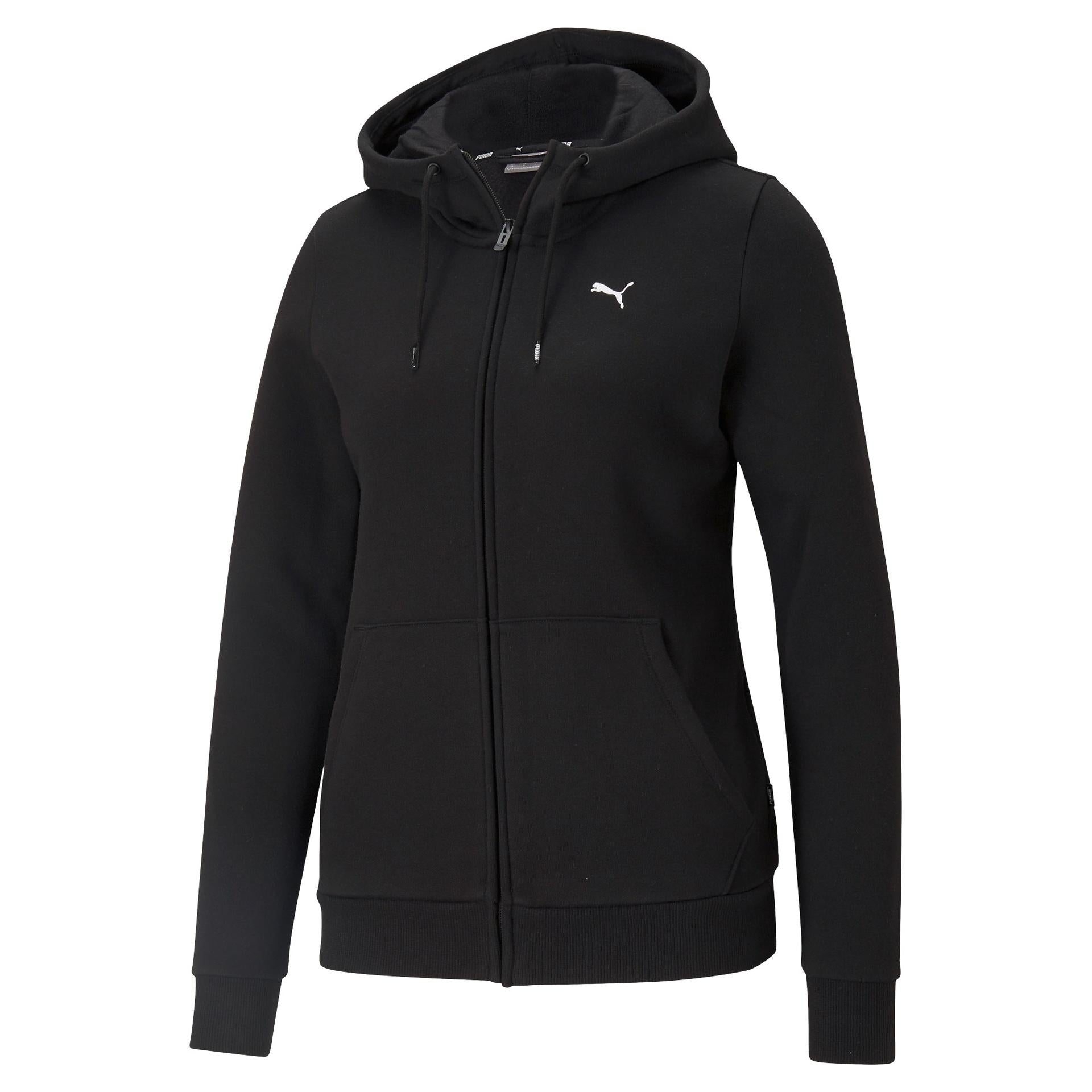 Puma Womens Small Logo Zip Hoodie XSmall Black XSmall Black