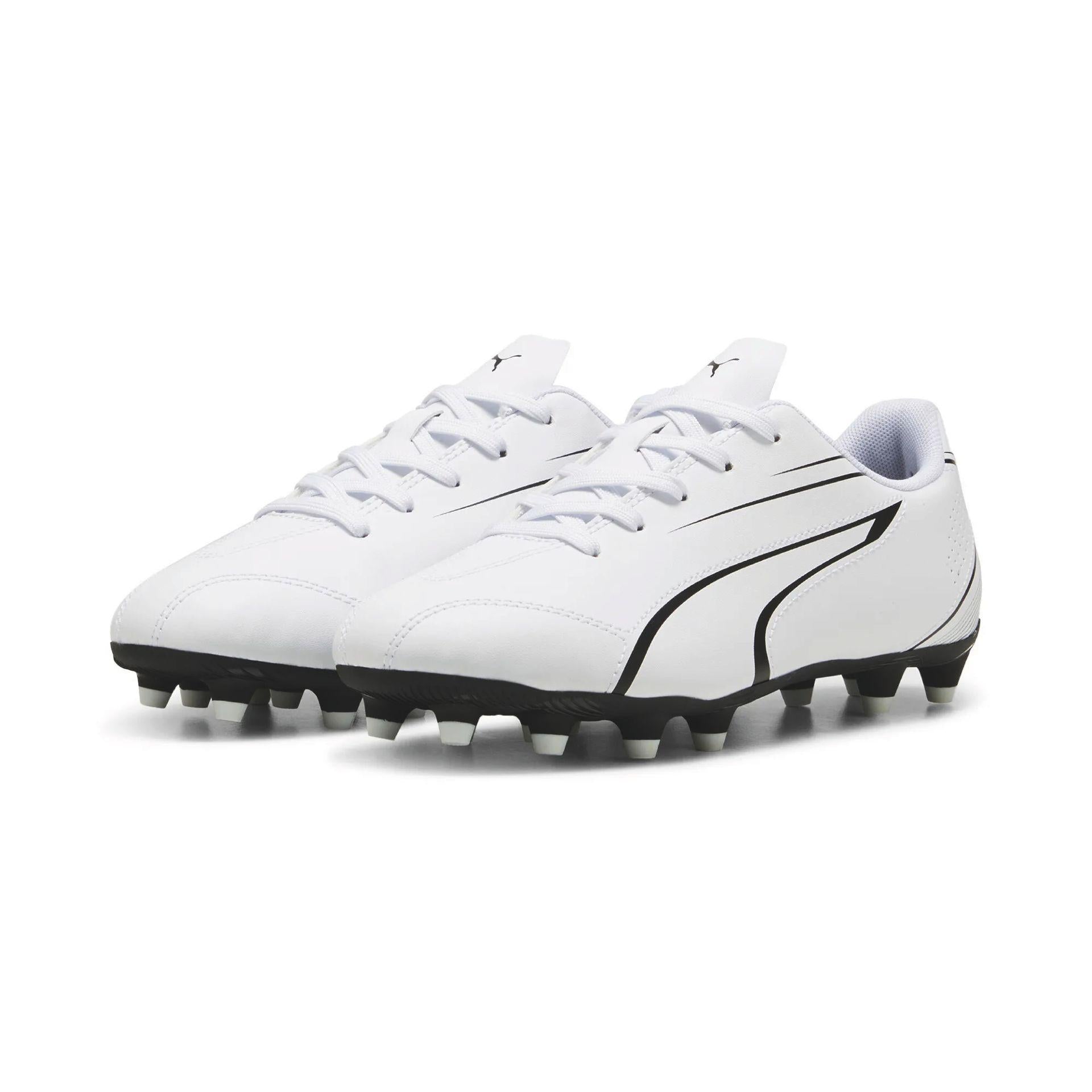 Puma Vitoria FG/AG Junior Football Boots J11 White/Black J11 White/Black