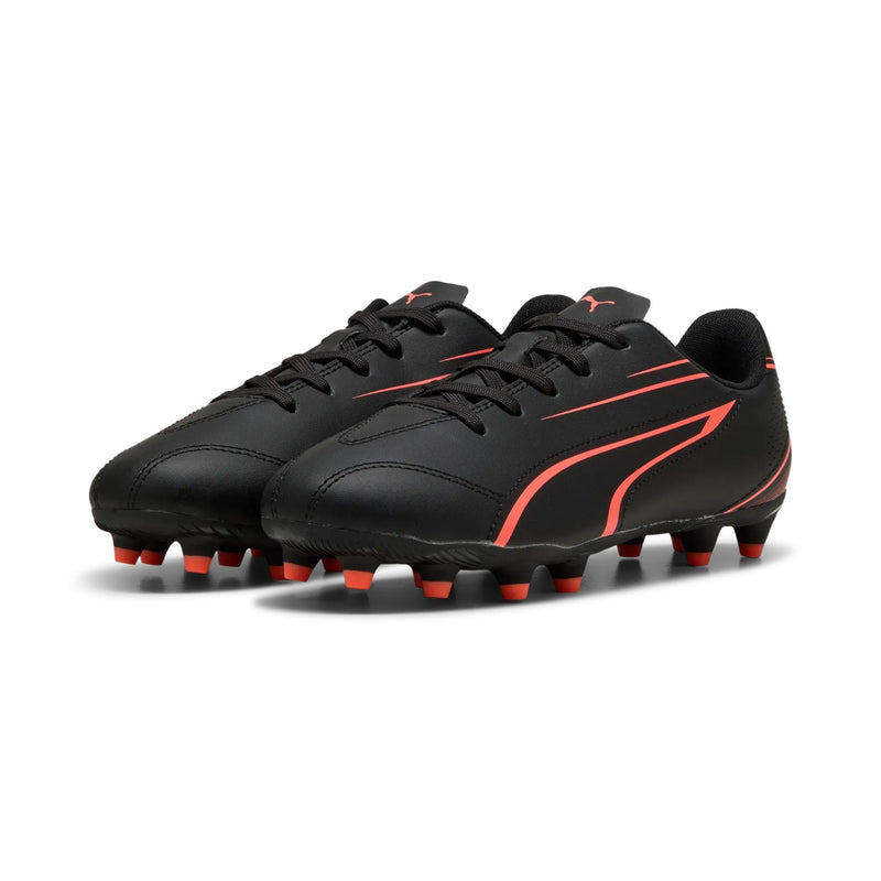Puma Vitoria FG/AG Junior Football Boots J13 Black/Red J13 Black/Red