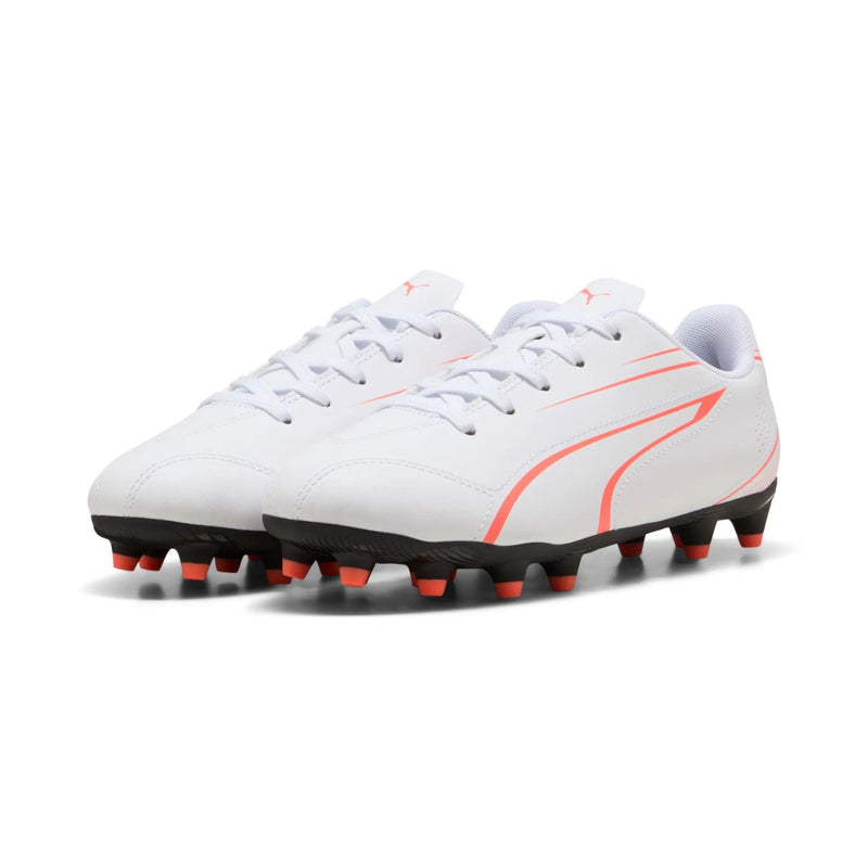 Puma Vitoria FG/AG Junior Football Boots J12 White/Red J12 White/Red