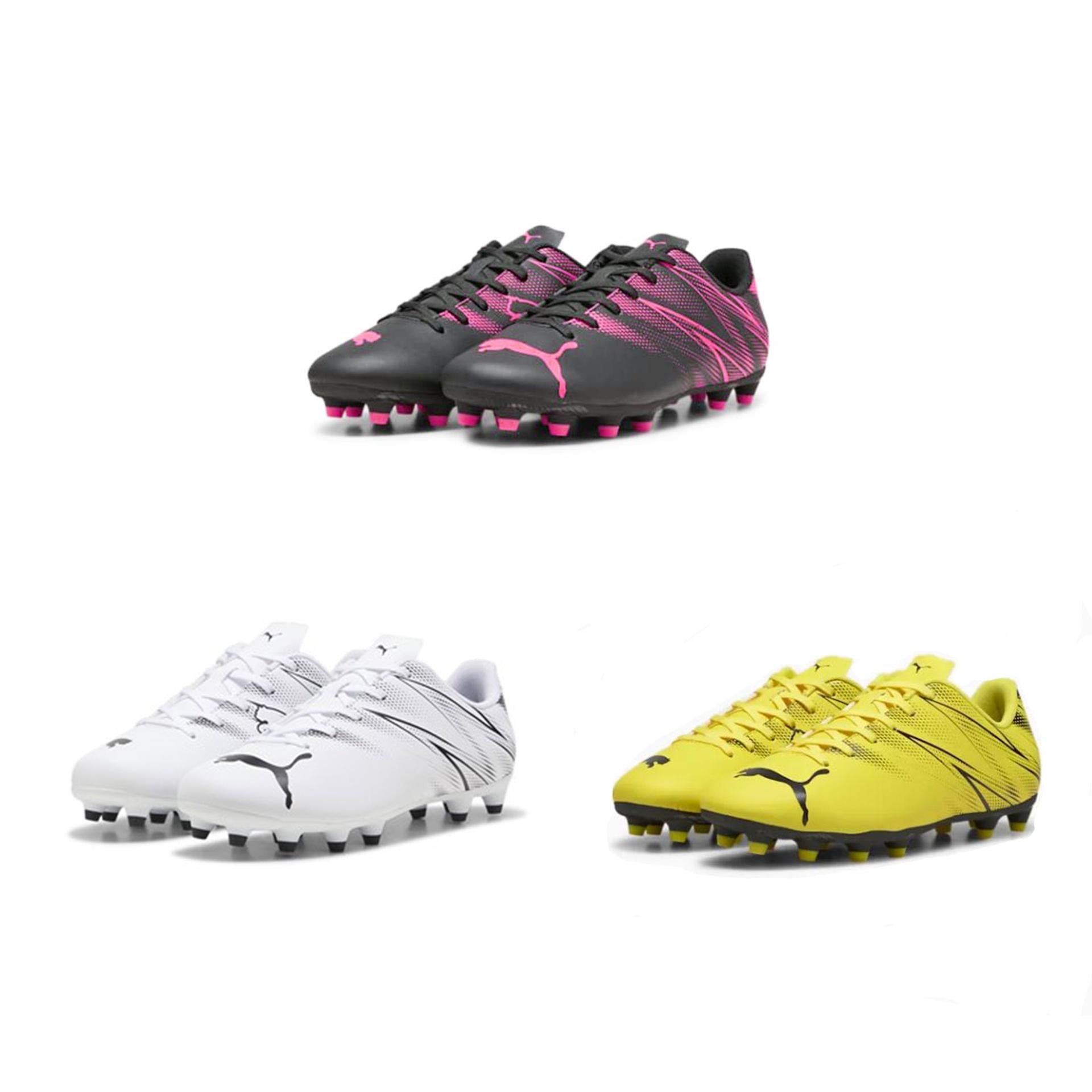 Puma Attacanto Junior FG/AG Football Boots 2 Black/Silver 2 Black/Silver