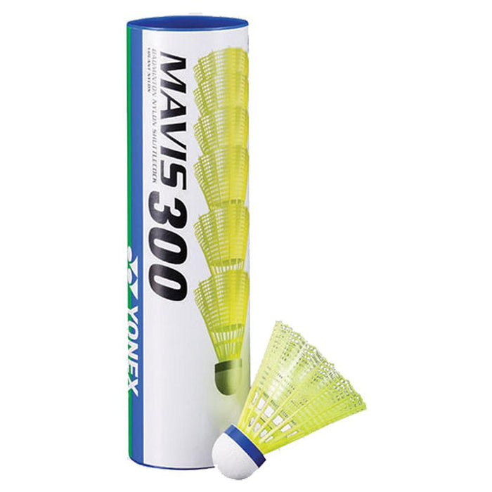 YONEX Mavis 300 Yellow Shuttlecocks - 78 - Medium (6 pieces