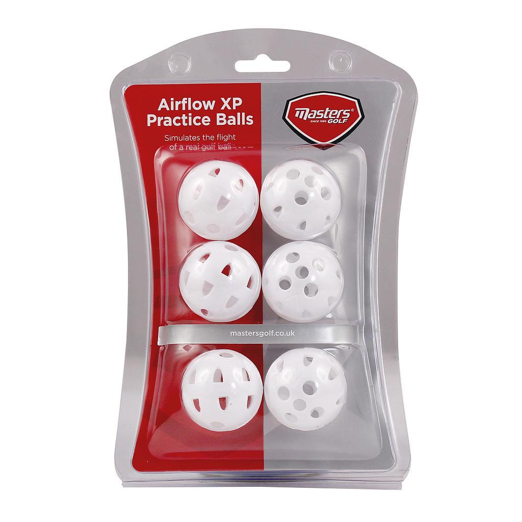 Masters Airflow Practice Balls (Pack of 6) Orange Orange