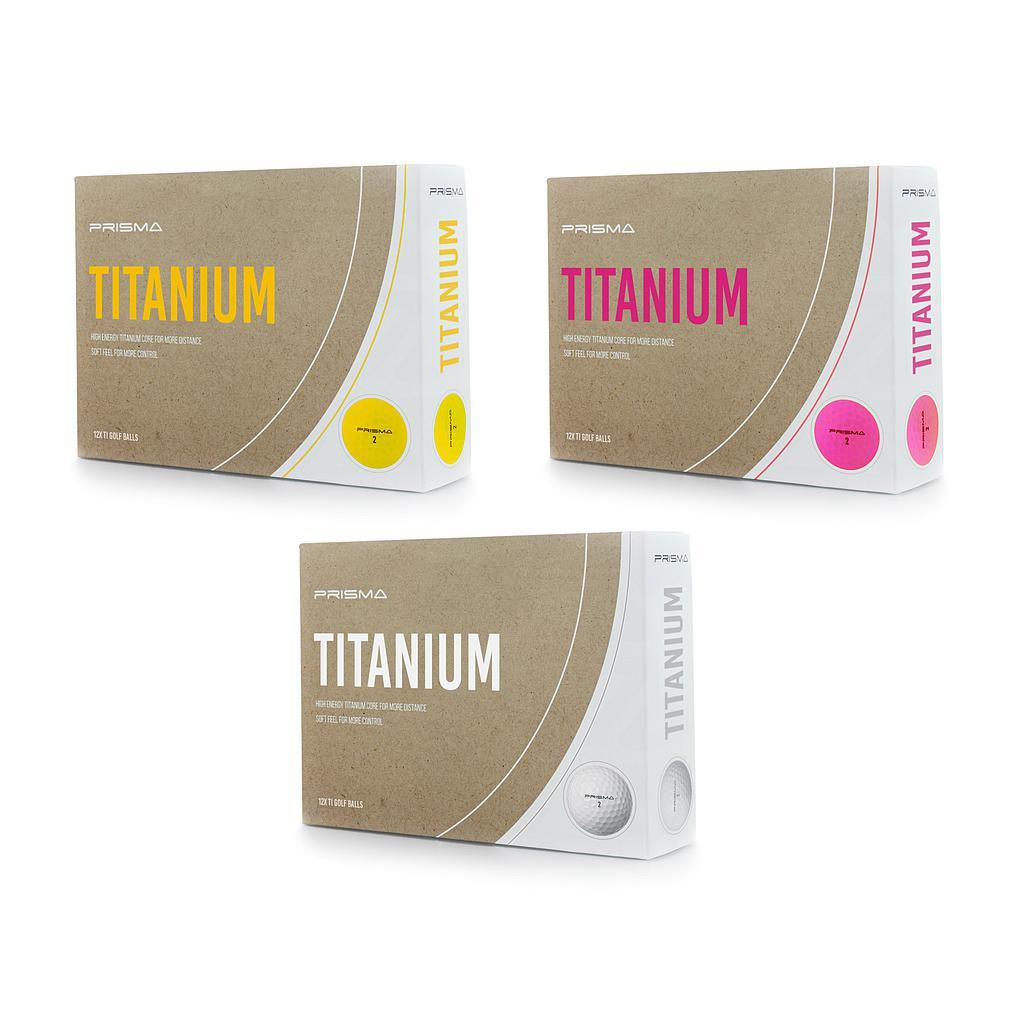 Masters Prisma Titanium Golf Balls (Box of 12) Orange Orange