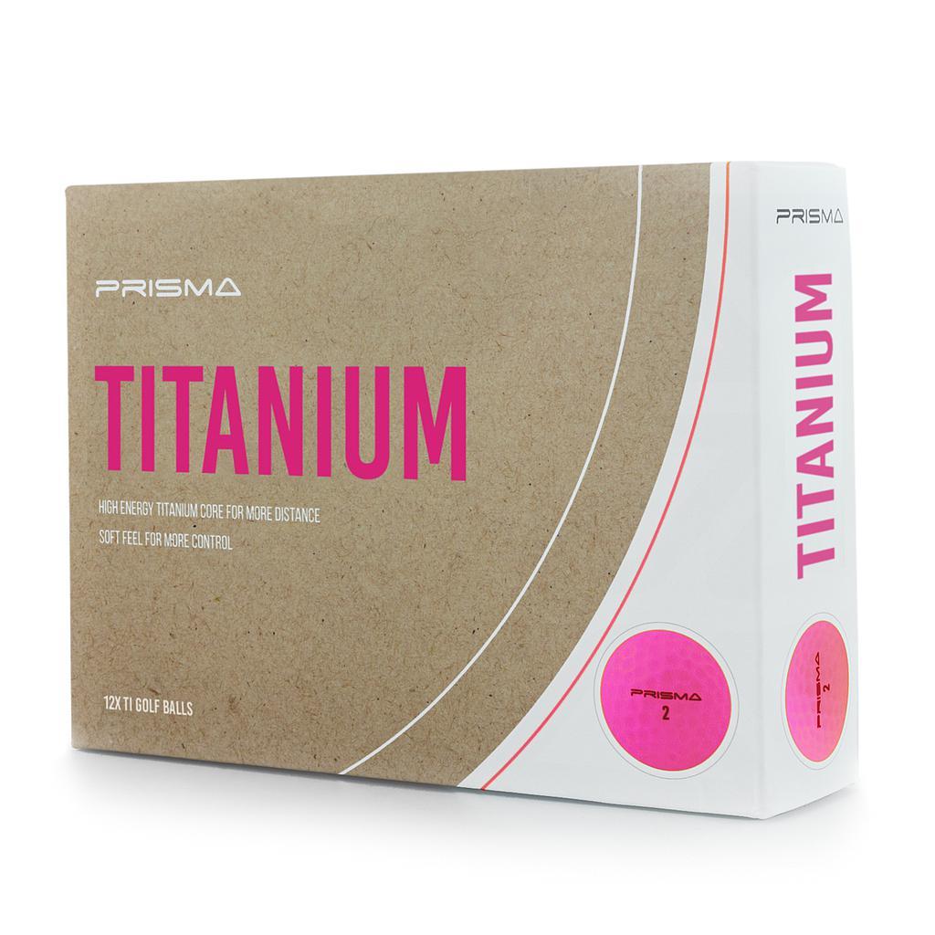 Masters Prisma Titanium Golf Balls (Box of 12) Pink Pink
