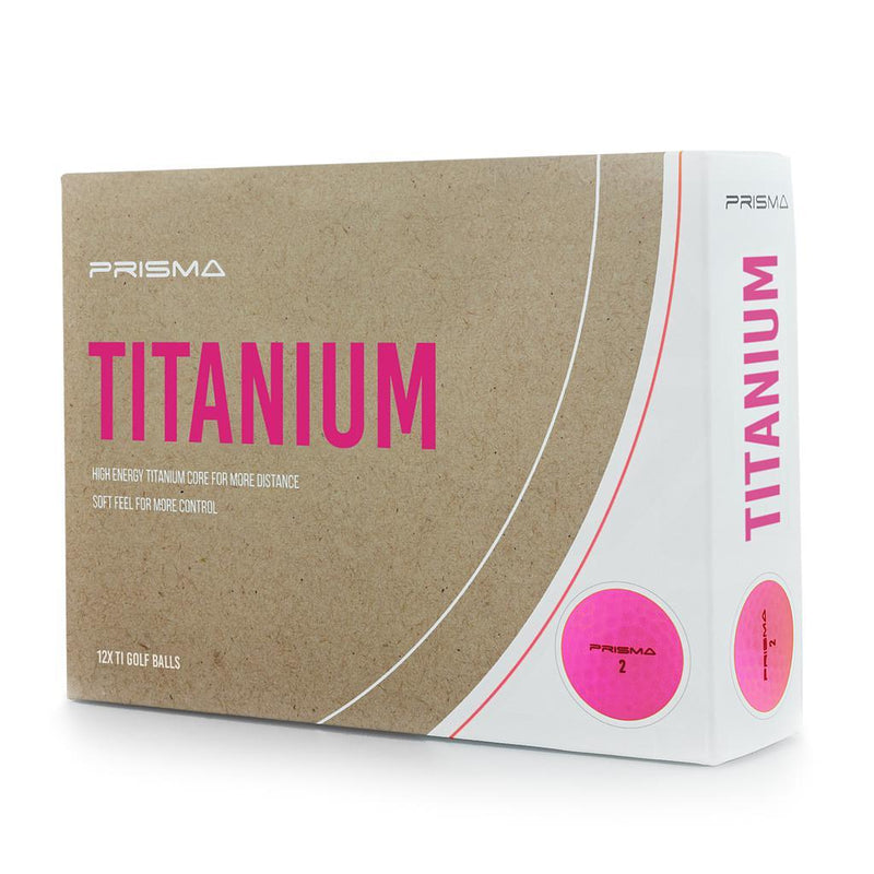 Masters Prisma Titanium Golf Balls (Box of 12) Pink Pink