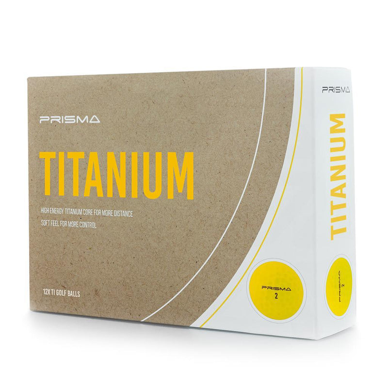 Masters Prisma Titanium Golf Balls (Box of 12) Yellow Yellow