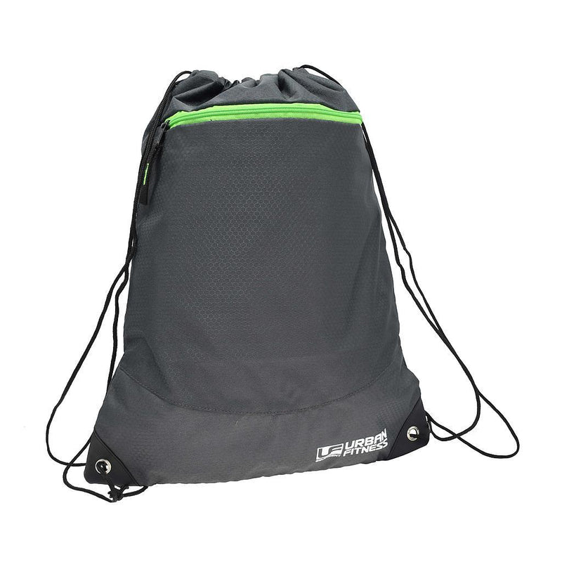 Urban Fitness Drawstring Bag 2 Litres Charcoal Black/Green 2 Litres Charcoal Black/Green