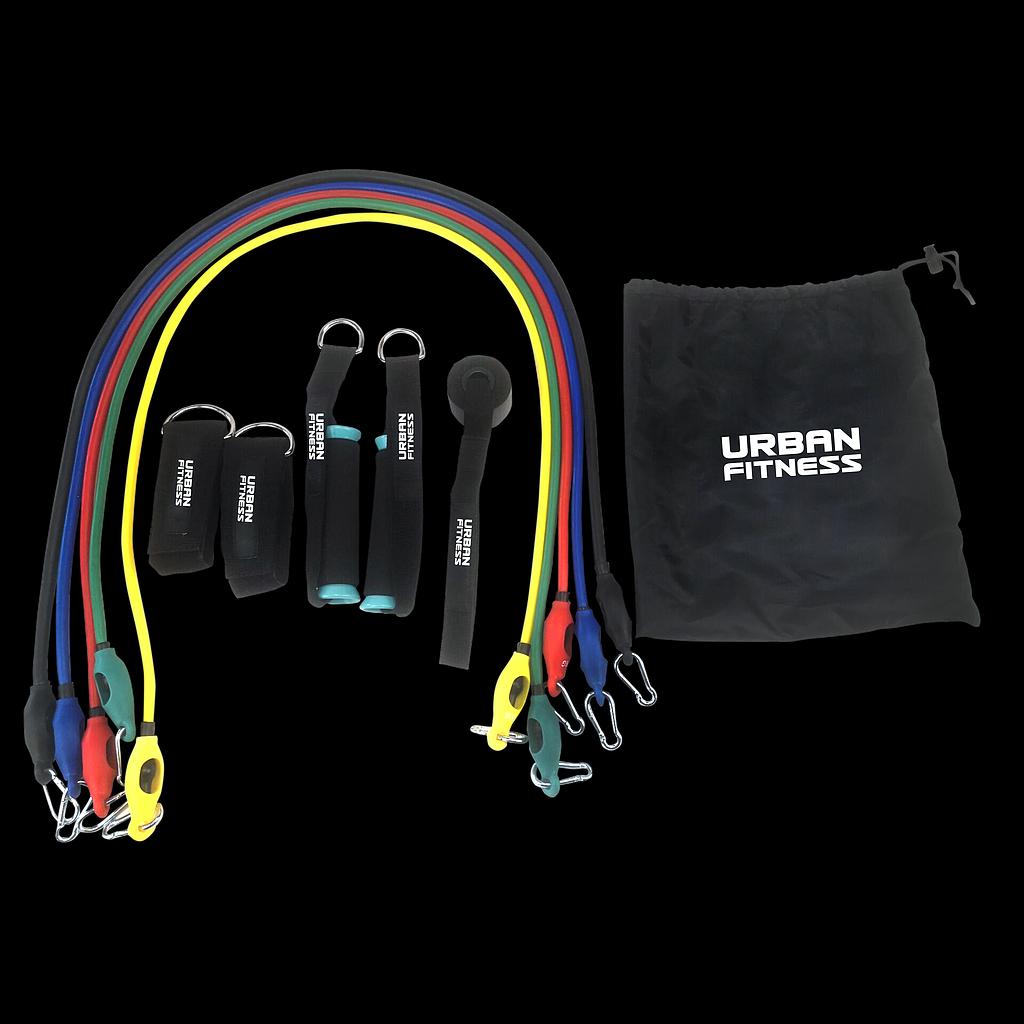 Urban Fitness 11pc Resistance Tube Set