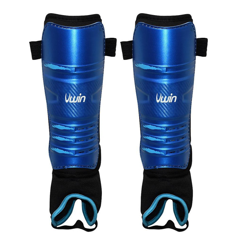 Uwin Hockey Shinguards Small Royal/Black/Aqua Small Royal/Black/Aqua