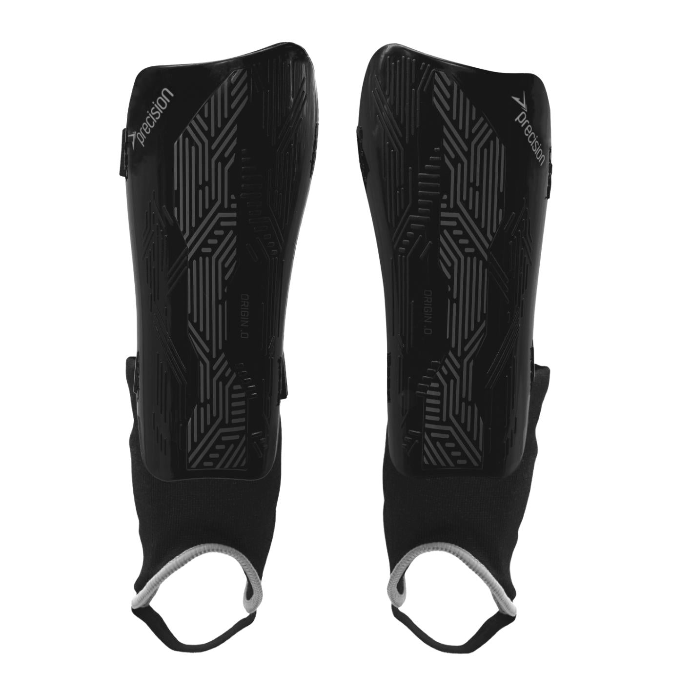 Precision Origin.0 Shin & Ankle Guards Large Black/Black Large Black/Black