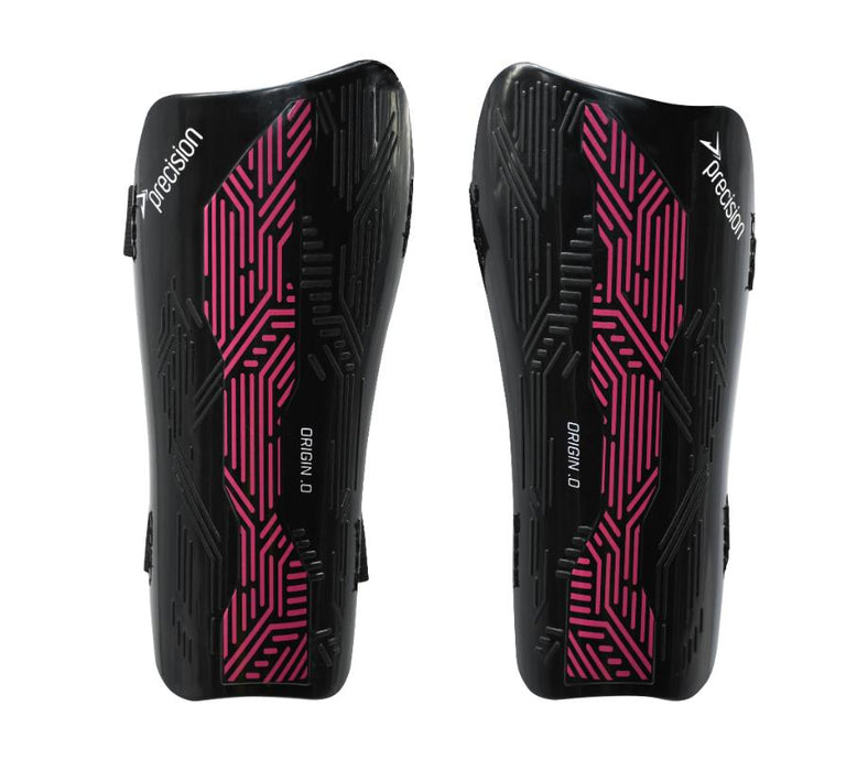 Precision Origin.0 Strap Shin Guards Large Black/Pink Large Black/Pink