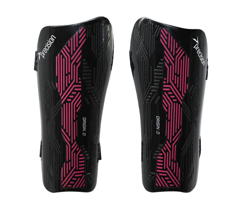 Precision Origin.0 Strap Shin Guards Medium Black/Pink Medium Black/Pink