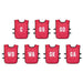 (Pack of 7) Mesh Netball Training Bibs (Infants, Kids) Infants Red Infants Red