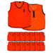 (Pack of 15) Mesh Numbered 1 - 15 Training Bibs (Youths, Adult) Adult Fluo Orange Adult Fluo Orange