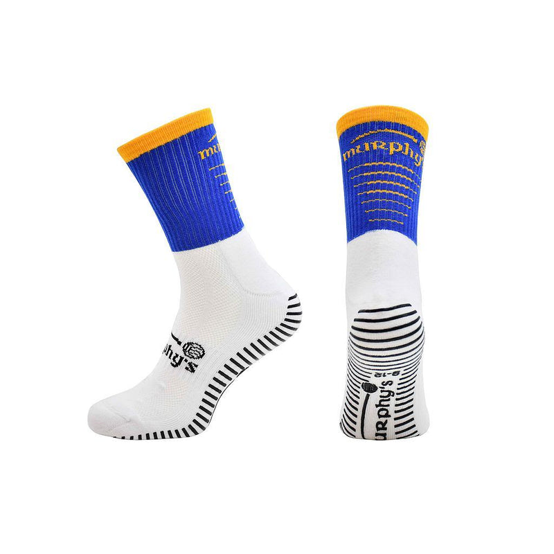 Murphy's Pro Mid Grip Socks Junior 3-5 Royal/Amber 3-5 Royal/Amber