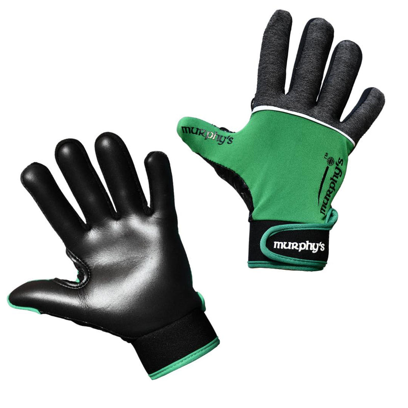 Murphy's V2 Gaelic Gloves Junior 6 / Under 12 Grey/Green/White 6 / Under 12 Grey/Green/White